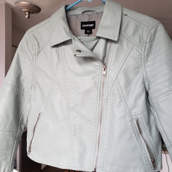 Joe Boxer Juniors Faux Leather Jacket Small - Picture 4 of 5